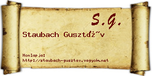 Staubach Gusztáv névjegykártya