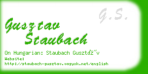 gusztav staubach business card